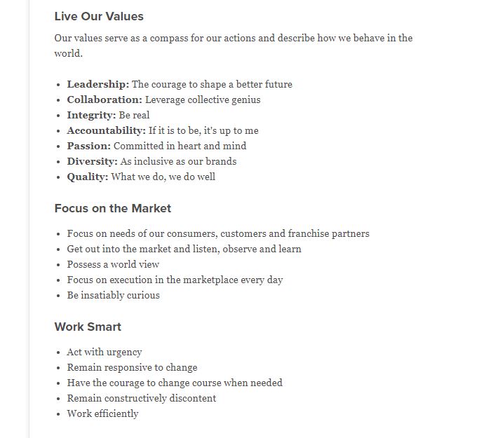 How Coca Cola presents its company mission